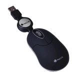 NGS Mouse Mini Wired Sin con Filo Retrattile 1000dpi 3 tasti Nero
